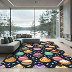 Cute Kawaii Dessert Pastry Confetti Illustration Rug