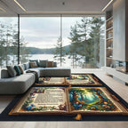 Enchanted Forest Storybook Fairy Tale Illustration Rug