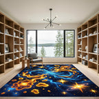 Cosmic Infinity Fire and Ice Galaxy Rug
