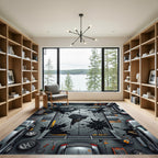 Gritty Garage Oil Spill splatter Rug