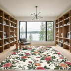 Vintage Rose Garland Floral Arrangement Rug