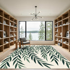 Lush Forest Green Willow Branch Rug