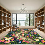 Wildflower Meadow Winding Garden Path Rug