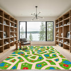 Whimsical Garden Path Floral Rug