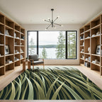 Earthy Tone Reeds Abstract Field Rug