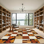 Autumn Leaves Desert Dunes Patchwork Rug