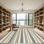 Earthy Tone Vertical Stripe Rug