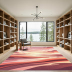 Coral Sunset Cloudscape Landscape Rug