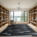 Monochromatic Offset Stripe Gradient Rug
