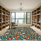 Colorful Terrazzo Speckled Mosaic Abstract Rug