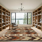 Earthy Southwestern Chevron Arrow Stripe Rug