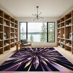 Radiant Amethyst Crystal Starburst Rug