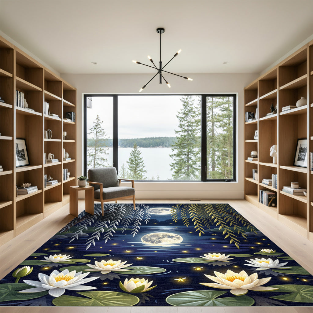 Lunar Willow Enchanted Pond Reflection Rug