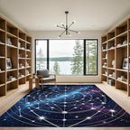Celestial Sacred Geometry Cosmic Starry Art Rug