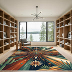 Southwestern Desert Compass Radiant Sun Rug
