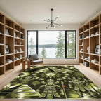 Ancient Sun Pyramid Warriors Rug