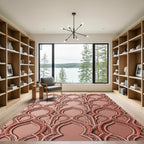 Rose Gold Architectural Archway Tessellation Rug