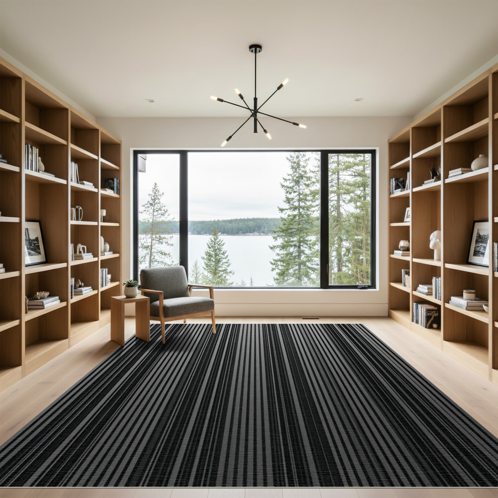 Monochromatic Vertical Stripe Rug