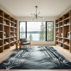 Monochromatic Bamboo Forest Meadow Rug