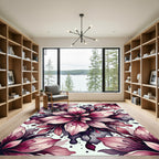 Crimson Pink Floral Explosion Rug