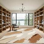 Warm Earth Swirl Texture Rug