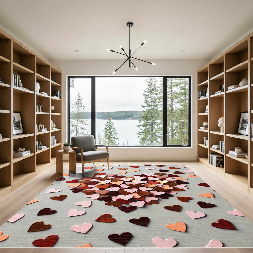 Heart Cluster A Mix Of Colors Rug