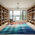 Ethereal Sunset Aurora Vertical Stripe Rug