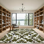 Vineyard Grapes Scrolling Damask Rug