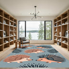 Playful Pastel Hedgehog Illustration Rug