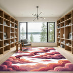 Crimson Swirl Cloudscape Vista Rug