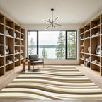 Shifting Sandy Dune Waves Rug
