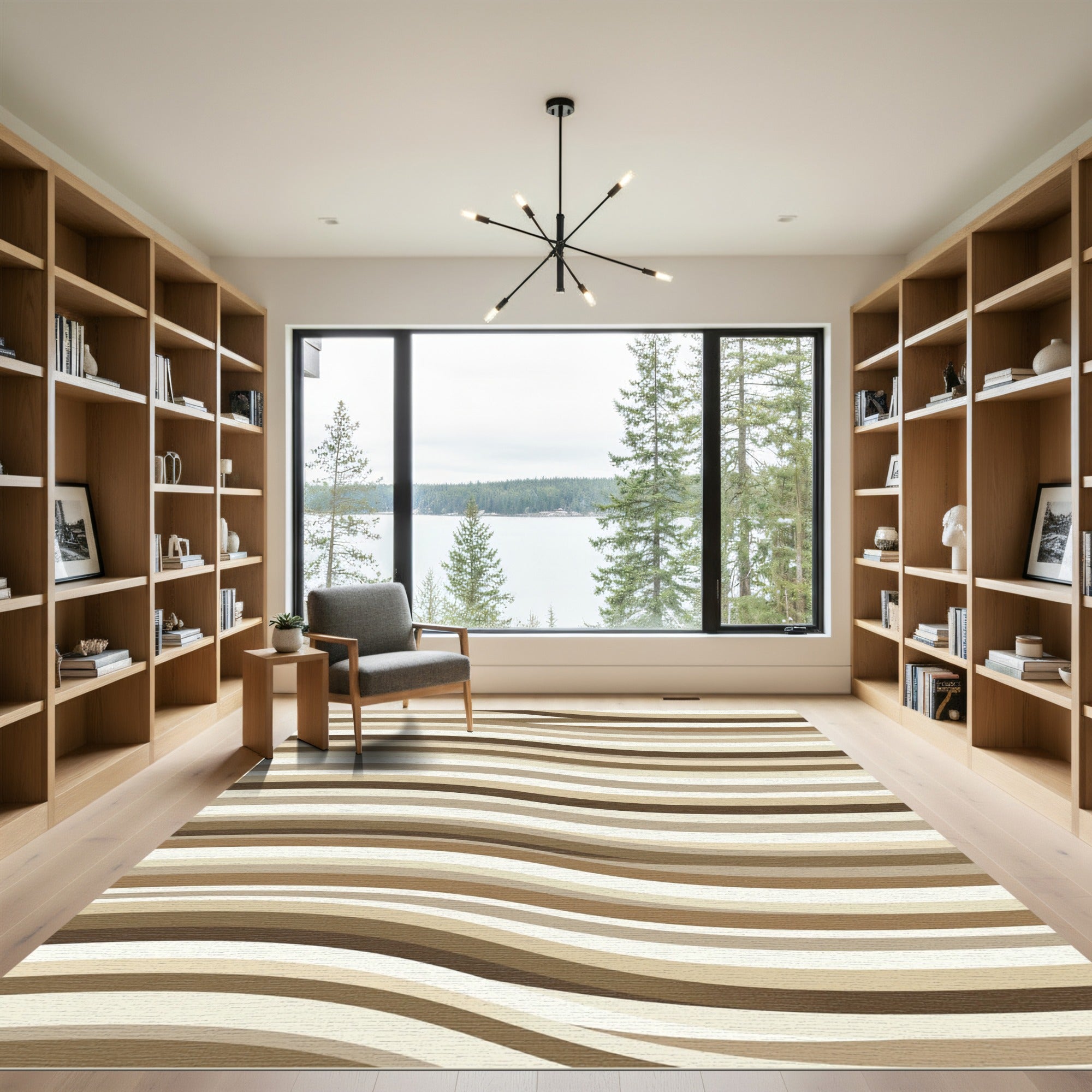 Shifting Sandy Dune Waves Rug
