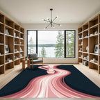 Dancing Pink Ballet Slipper Swirl Rug