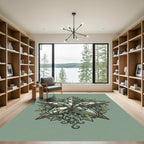 Rustic Weathered Star Encircled with Ivy Rug