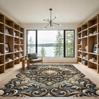 Antique Gold Acanthus Scrollwork Rug