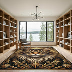 Majestic Golden Cat Regal Stars Rug