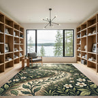 Sage Green Enchanted Woodland Path Rug