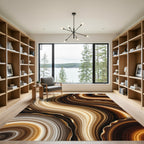 Rich Earthy Tones Agate Swirl Rug