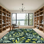 Botanical Fern Ivy Cream Sage Meadow Rug