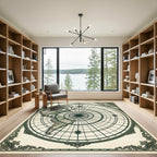 Vintage Chart Cartography World Map Rug