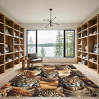 Desert Bobcat Sunburst Landscape Rug