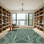 Sage Green Entwined Arch Ornamentation Rug