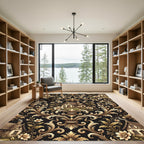 Tudor Village Baroque Floral Scroll Rug