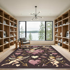 Vintage Cupid Heart Arrow Illustration Rug