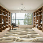 Sandy Dune Abstract Wave Design Rug