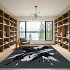Monochromatic Splatter Abstract Sweep Rug