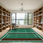 Green Football Field Gridiron Graphic Rug