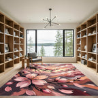 Ethereal Pink Cherry Blossom Sky Rug