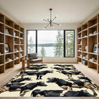 Black and White Holstein Cow Herd Rug