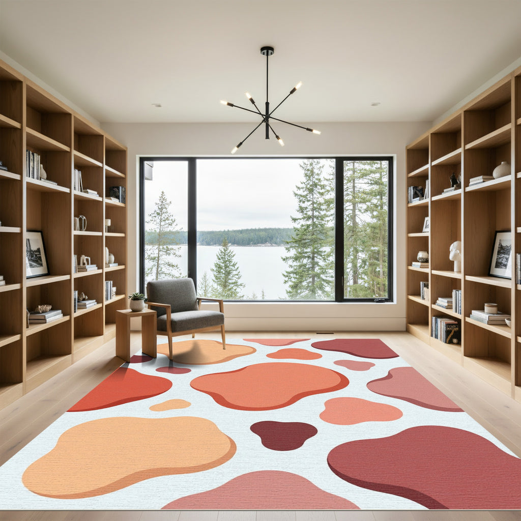 Earth Tone Blob Abstract Rug
